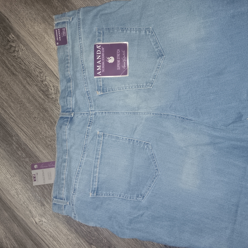 Gloria Vanderbilt Blue Relaxed Jeans Classic Style - Picture 6 of 7